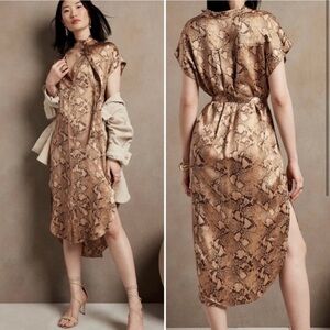 Banana Republic Serenade Silk Shirtdress
Snakeskin Print XXL New with tags